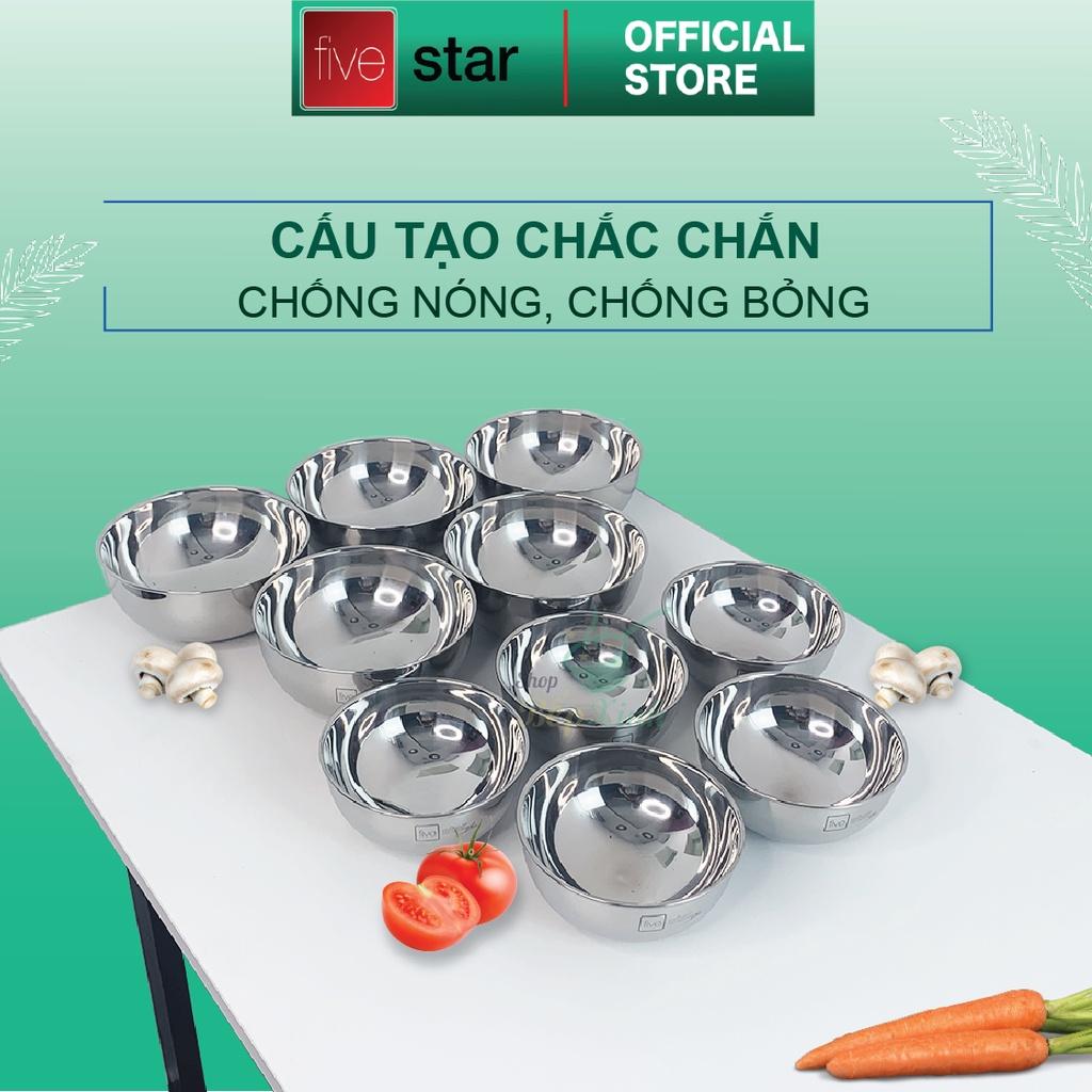 Tô chén inox 304 cao cấp Fivestar 2 lớp , hàng xuất khẩu