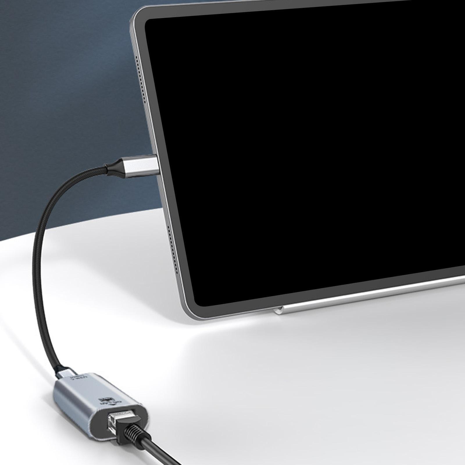 USB Type C to Ethernet Adapter LAN Network Adapter Universal for Laptops PC