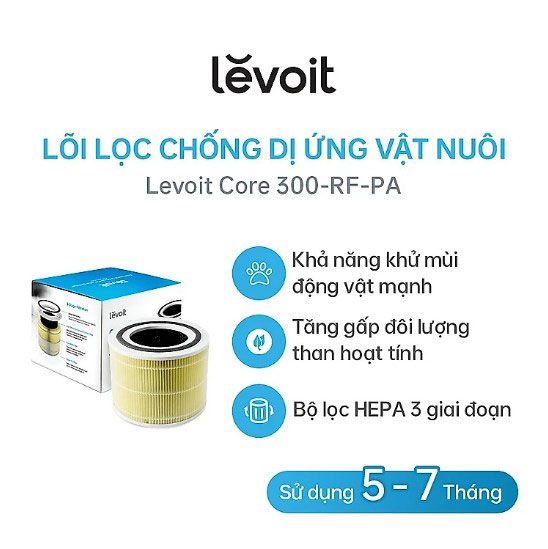 Lõi lọc cho máy lọc không khí Levoit Core 300/300s nhiều màu - Hàng chính hãng