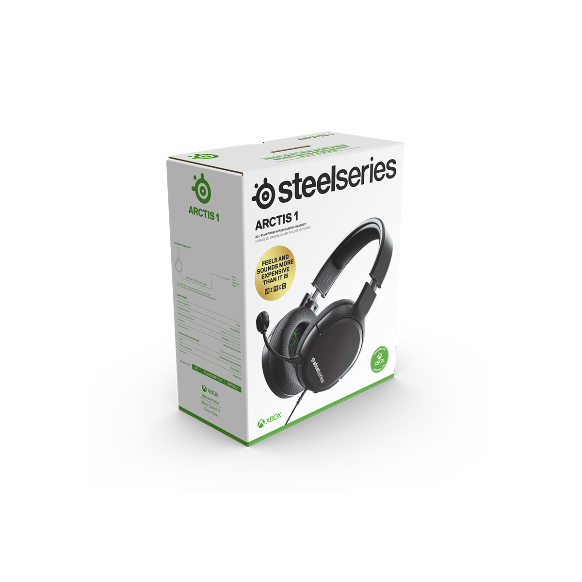 Tai nghe chụp tai gaming có dây SteelSeries Arctis 1 dành cho Xbox Series X màu đen, mic tháo rời ,Hàng chính hãng, Bảo hành 1 năm