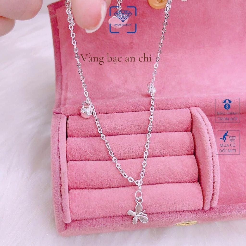 Lắc chân bạc nữ - Lắc chân nữ bạc thật mẫu mới mix mặt cười, Anchi jewelry