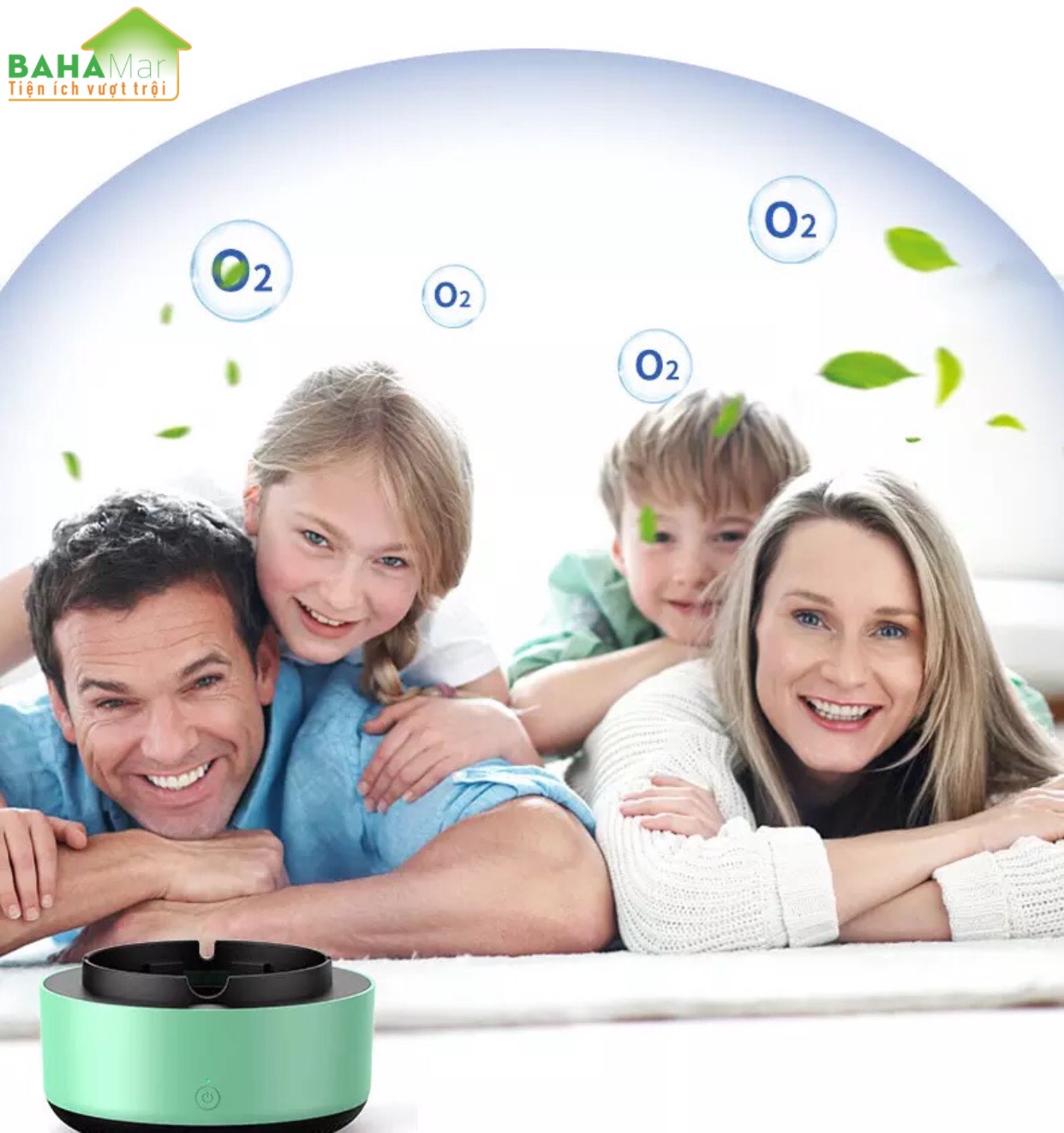 GẠT TÀN ĐIỆN TỬ LỌC KHÔNG KHÍ 360 ĐỘ ION ÂM THÔNG MINH HÚT KHÓI TRỰC TIẾP "BAHAMAR" Gạt tàn và khử mùi khói thuốc, khuếch tán không khí trong lành.