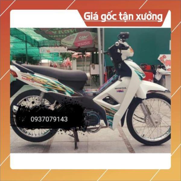 Tem rời xe wave 2017 dán xe trắng