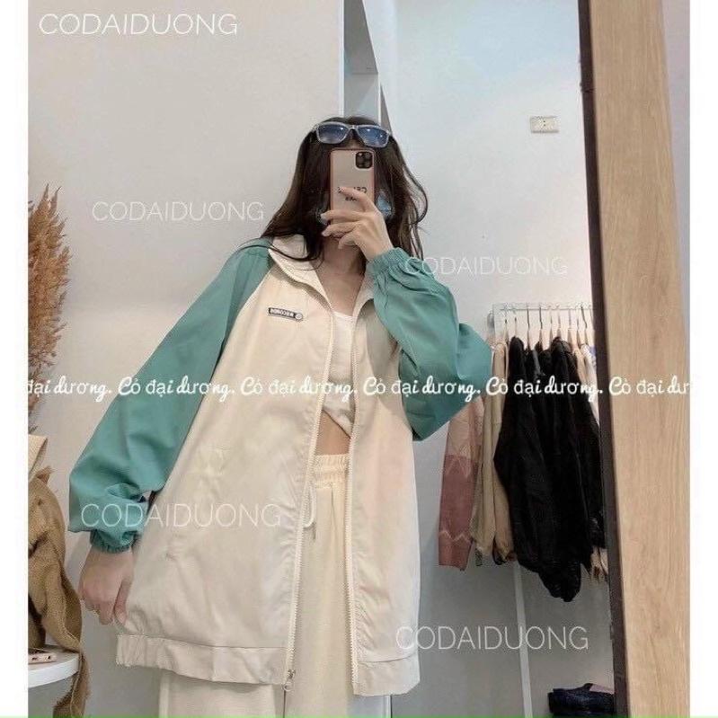 Áo khoác dù from rộng hai lớp dày dặn rap lăn tat phong cách hàn quốc