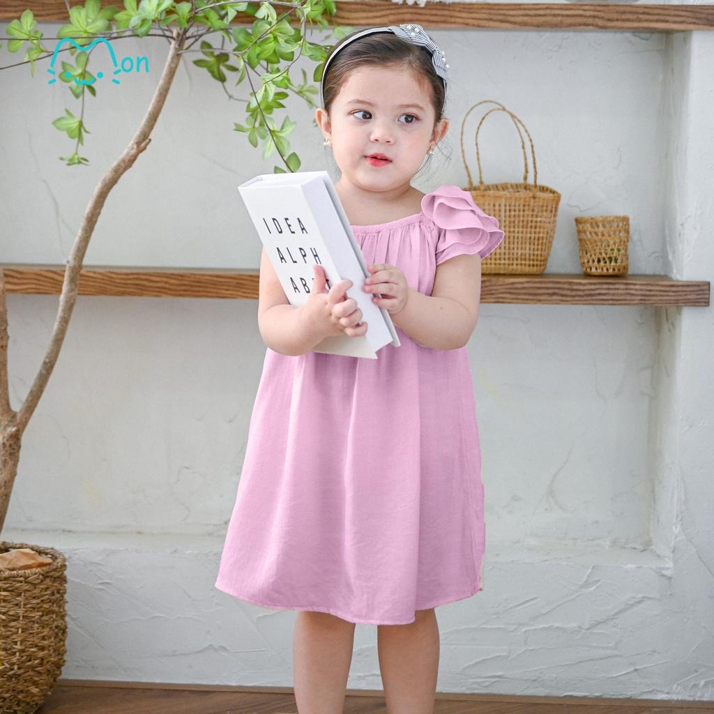 Đầm maxi cho bé gái, đầm mặc nhà bé gái chất đũi tằm nhẹ mát, hợp mặc nhà đi chơi, bé từ 2,3,4,5,6 tuổi MonBabies MV25