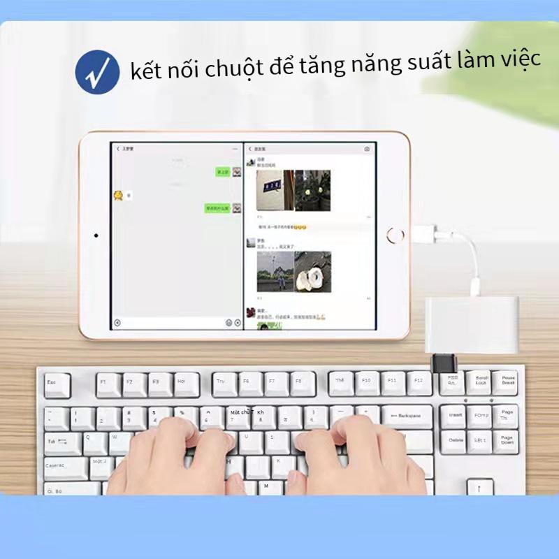 Cáp chuyển đổi đa chức năng typec sang USBSDTF kiểu mới nhất Đầu đọc thẻ ba trong một OTG Bộ chuyển đổi USB3.0