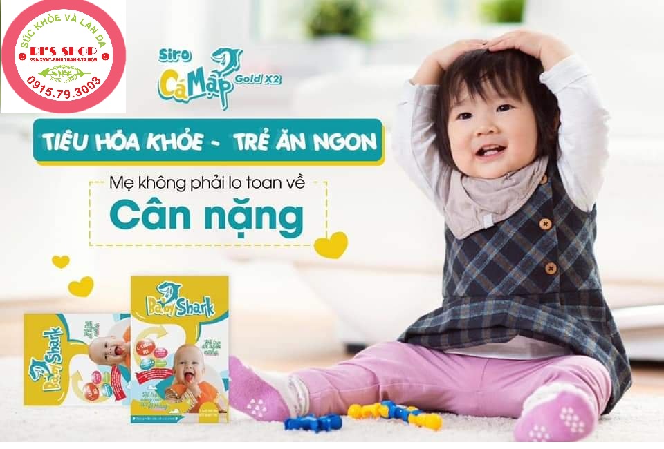 [TẶNG 3 GÓI NHỎ] SIRO CÁ MẬP GOLD X2 - BABY SHARK (MẪU 2021) - SIRO CHO TRẺ BIẾNG ĂN, TÁO BÓN, BỔ SUNG DHA GIÚP BÉ ĂN NGON, NGỦ NGON, TĂNG CÂN VÀ THÔNG MINH HƠN