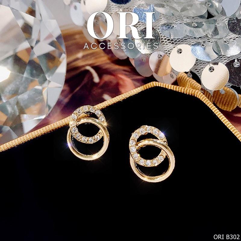 Bông tai nữ dáng nhỏ Basic Rings thời trang sang trọng ORI ACCESSORIES B302