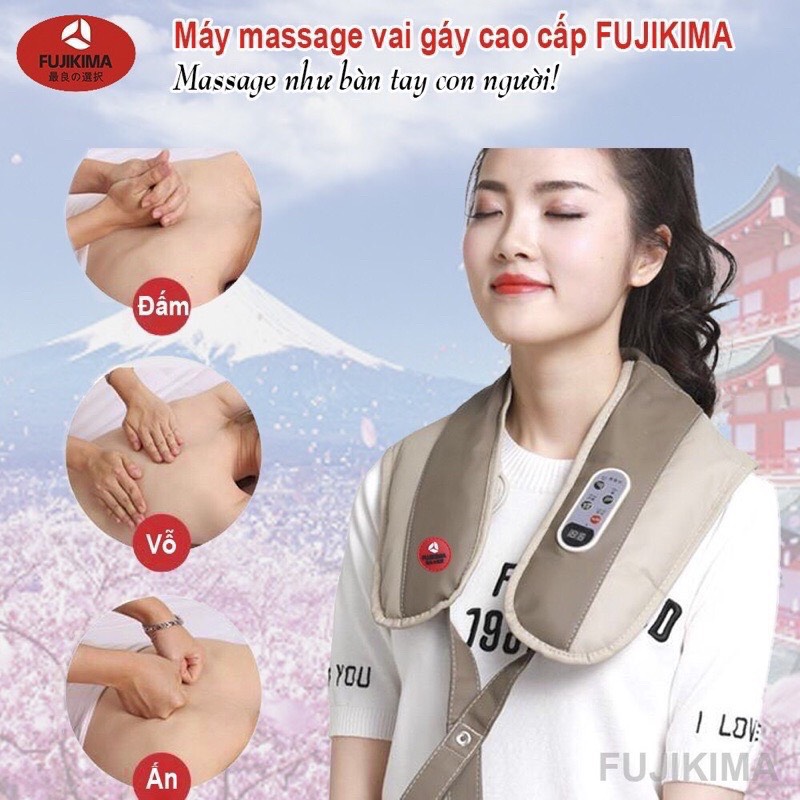 [CHÍNH HÃNG] Đai Massage Vai Cổ Gáy Cao Cấp Fujikima FJ-264K