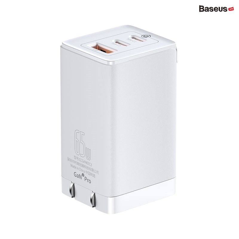 Bộ sạc nhanh đa năng Baseus GaN3 Pro 65W- hàng chính hãng