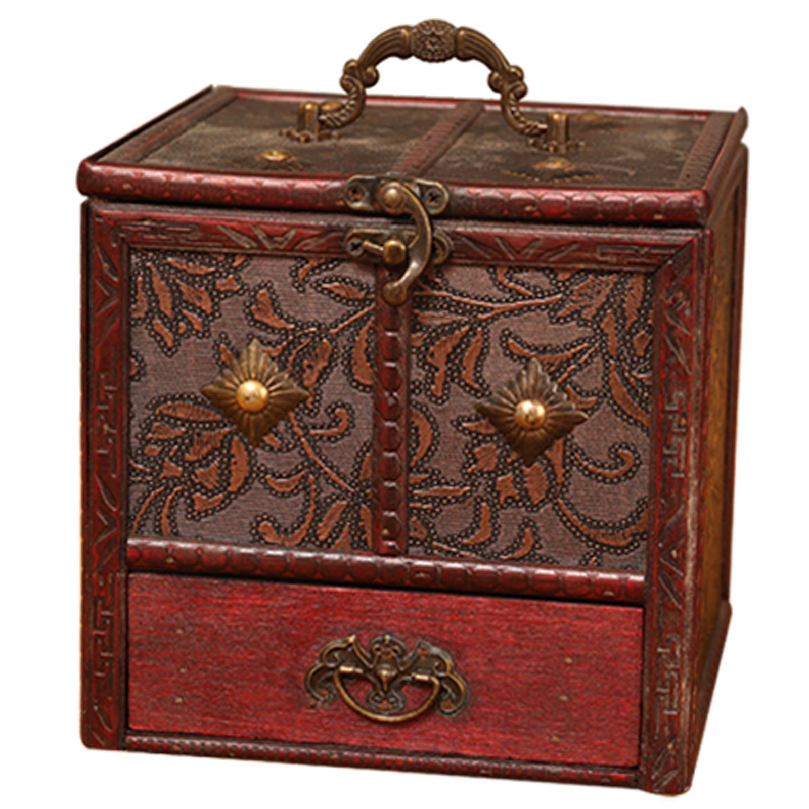 Wooden Storage Box Display Decorative Box Jewelry Storage Box for Earrings Girls Women