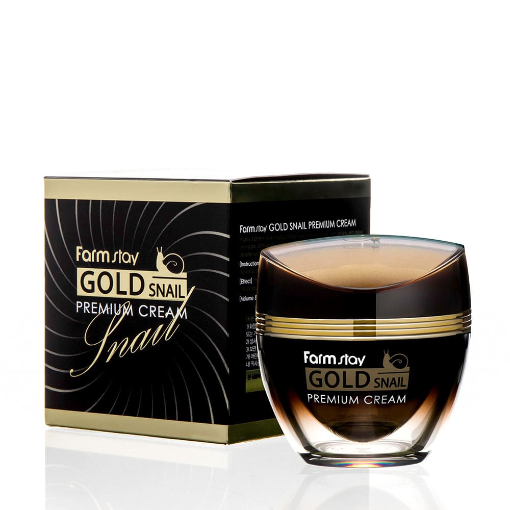 Kem Phục Hồi Da Hư Tổn Farmstay Snail Premium Gold Cream 50g - Hàng Chính Hãng