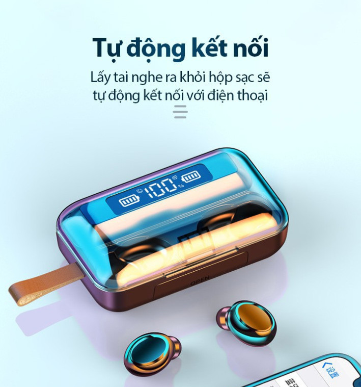 Tai Nghe Bluetooth Không Dây 5.0 F9 / Tai nghe không dây thời thượng