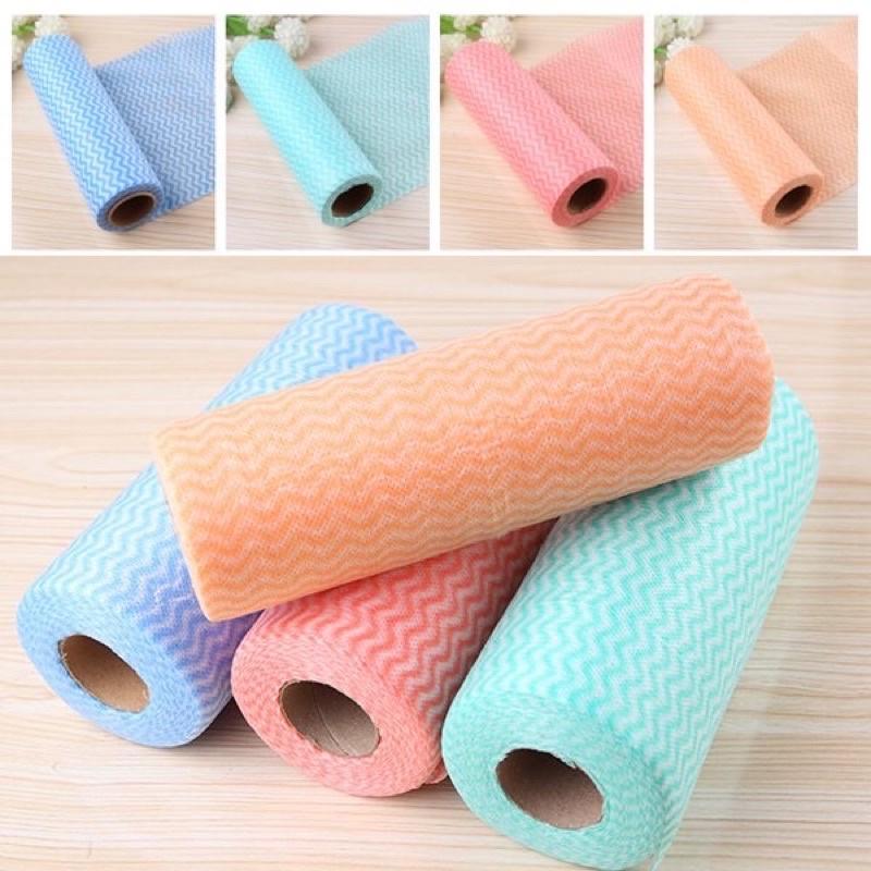Cuộn khăn lau đa năng bằng vải không dệt- thấm hút tốt, lau sạch bóng