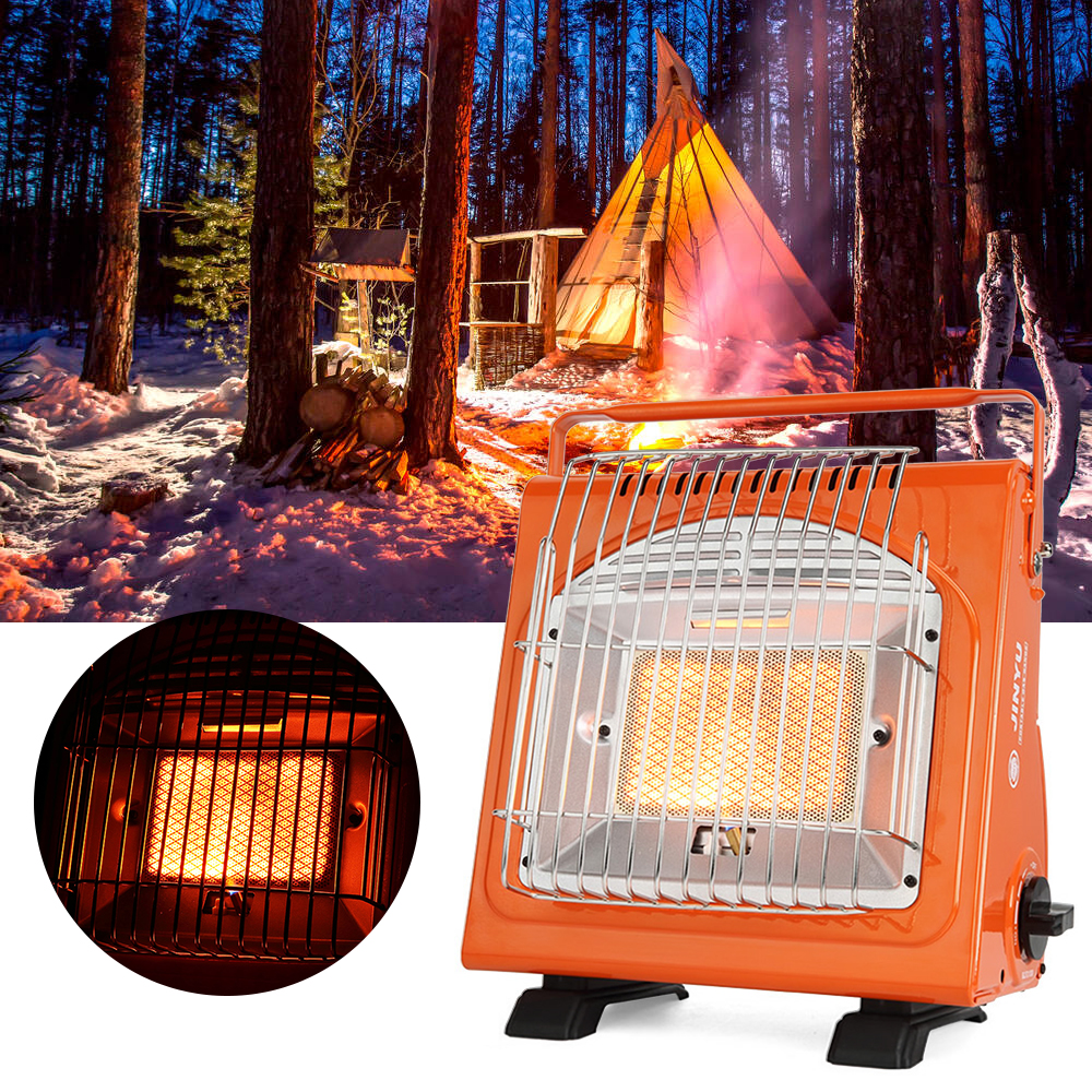 Máy sưởi không gian di động 1.7KW bằng sắt có thể điều chỉnh để cắm trại ngoài trời