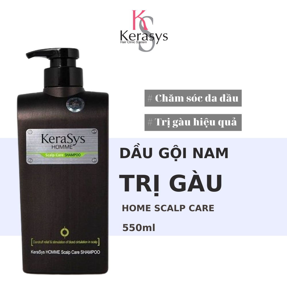 Dầu Gội hỗ trợ điều trị Gàu Cho Nam Kerasys Homme Scalp Care Shampoo (550ml)