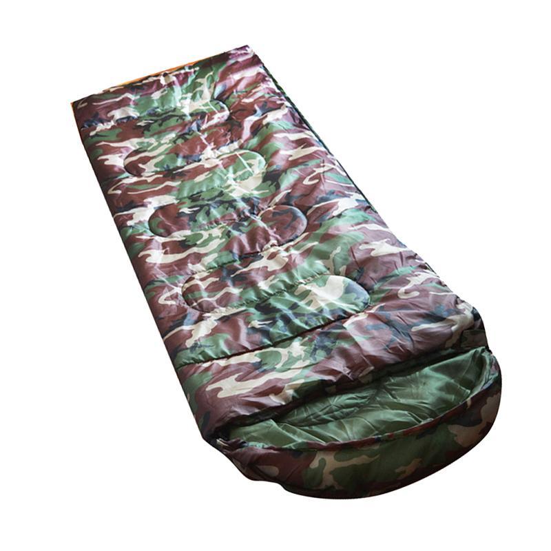 Outdoor Camping Hiking Envelope Single Sleeping Bag Zipper Pouch with Compression Sack for Travel Backpacking