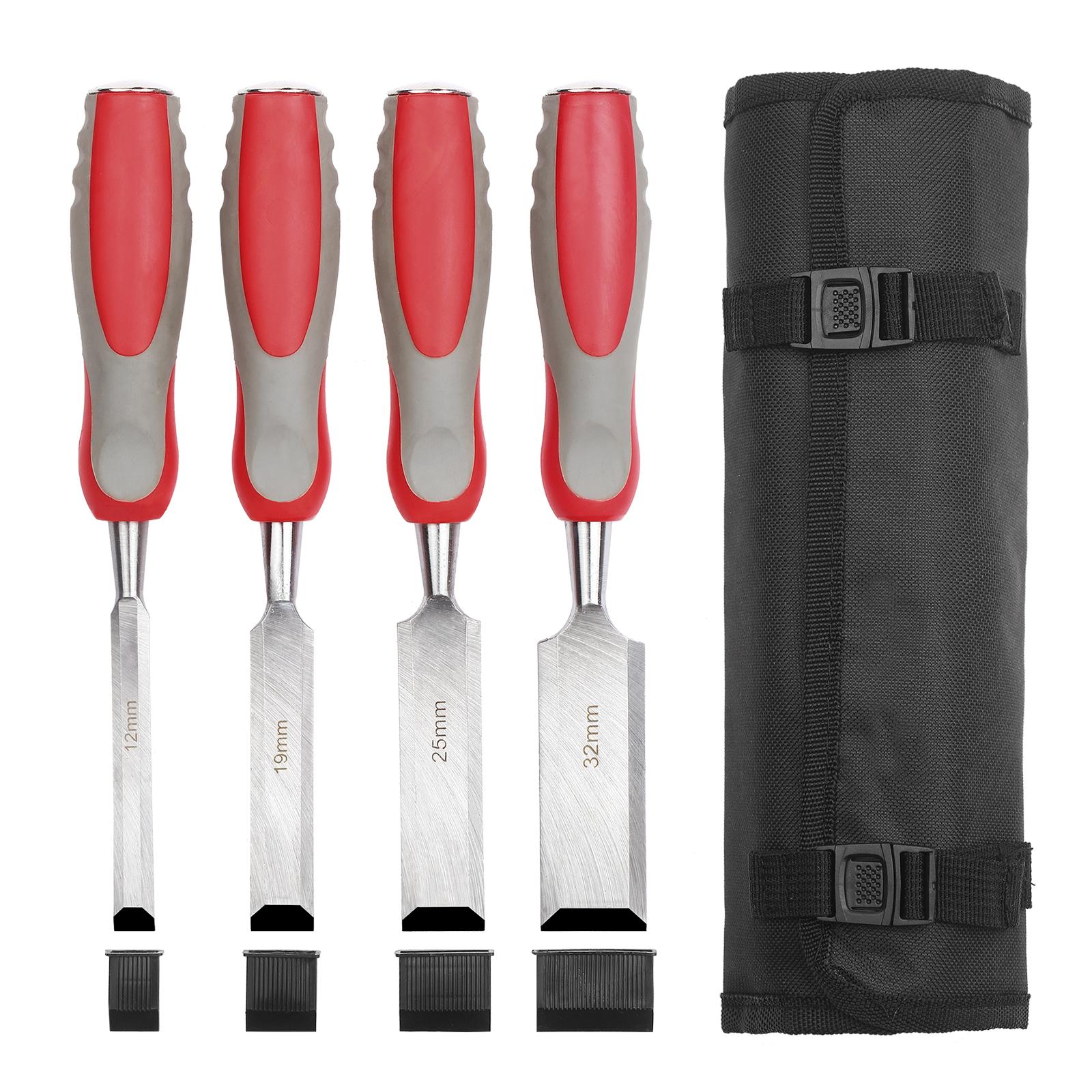 5pcs Wood Chisel Set For Carpentry with Storage Bag Non-slip Handle Woodworking Wood Carving Bench Chisel Sets Sharp
