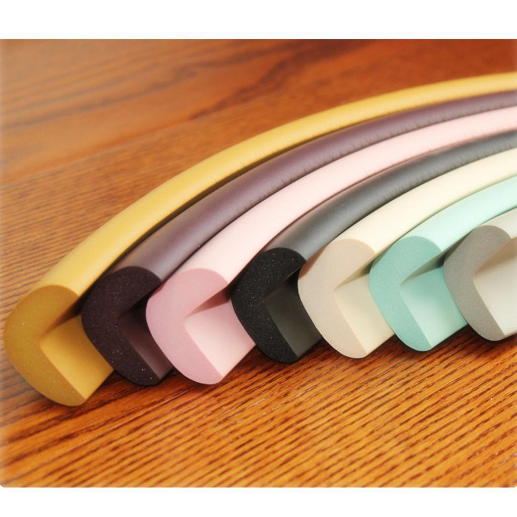 2M Length Child Indoor L Shape Rubber Strap Edge Guard Baby Safety Corner Protection Cushion