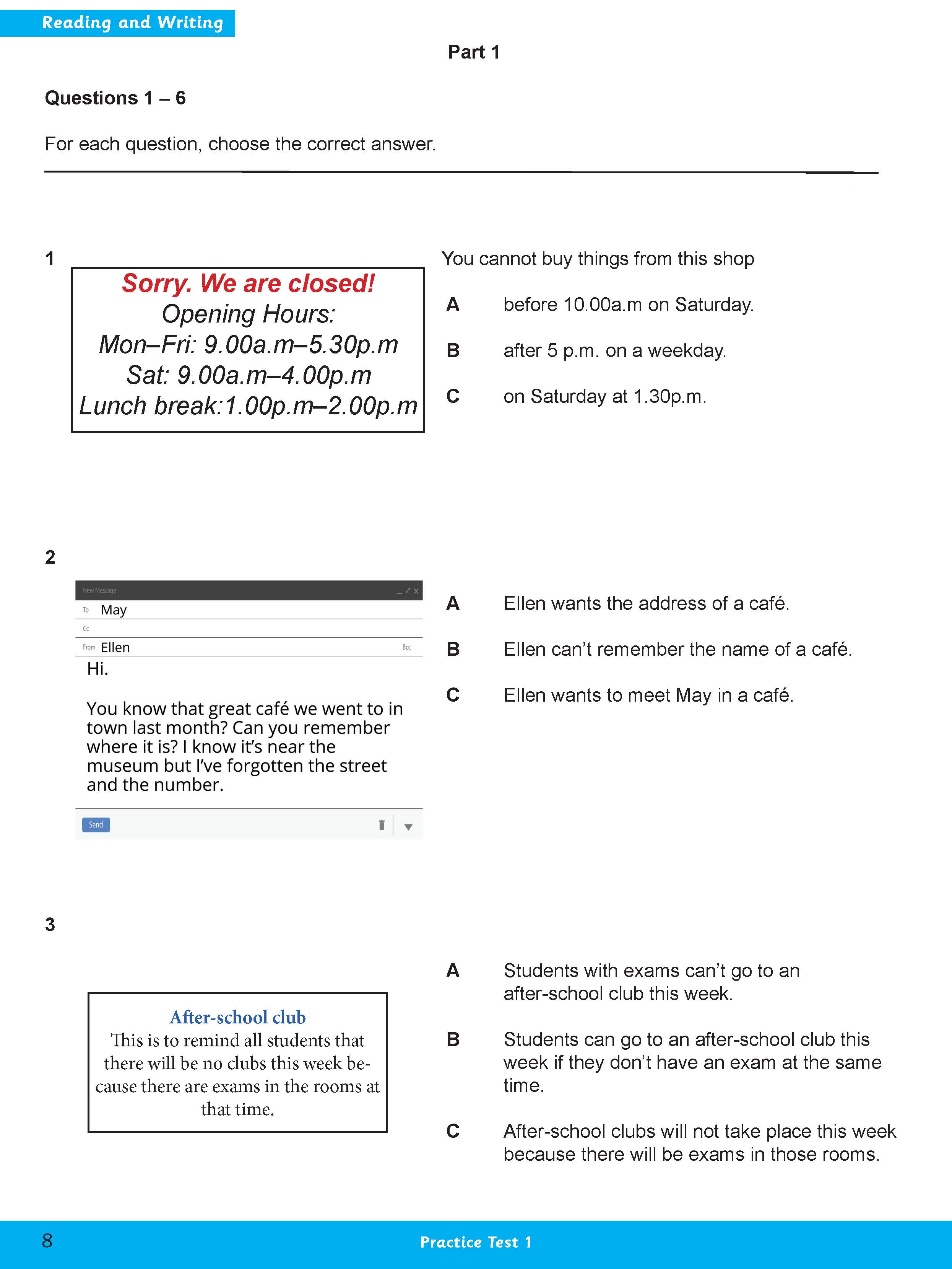 A2 Key For Schools Five Practice Tests 1-5