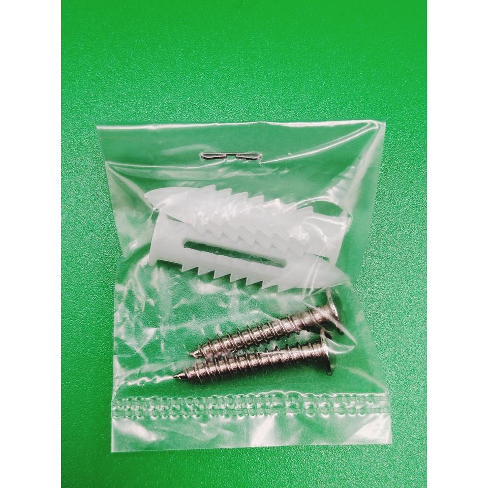 COMBO 5 BỘ ỐC VÍT 4.0 x 25MM KÈM TẮC KÊ TRẮNG 3 PHÂN 6 KHÍA,BẮN TƯỜNG -GỖ - BÊ TÔNG.