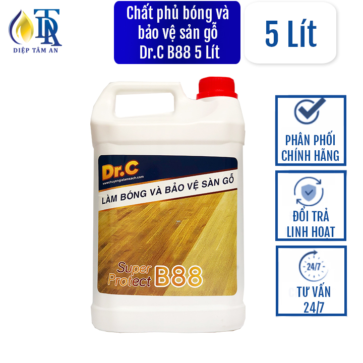 Dung Dịch Phủ Bóng Sàn Gỗ,Phủ Bóng Gạch Men,Sàn Gạch Bông,Sàn Đá Marble,Đồ Nội Thất,Chống Trơn Trượt B88 Dr.C 5 Lít