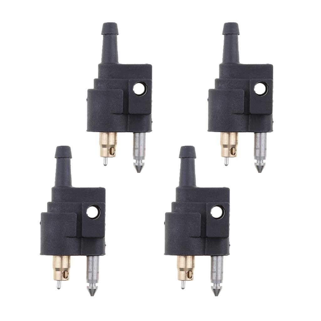 4 Pieces 1/4" Male Fuel Hose Line Connector Fittings For Yamaha Outboard