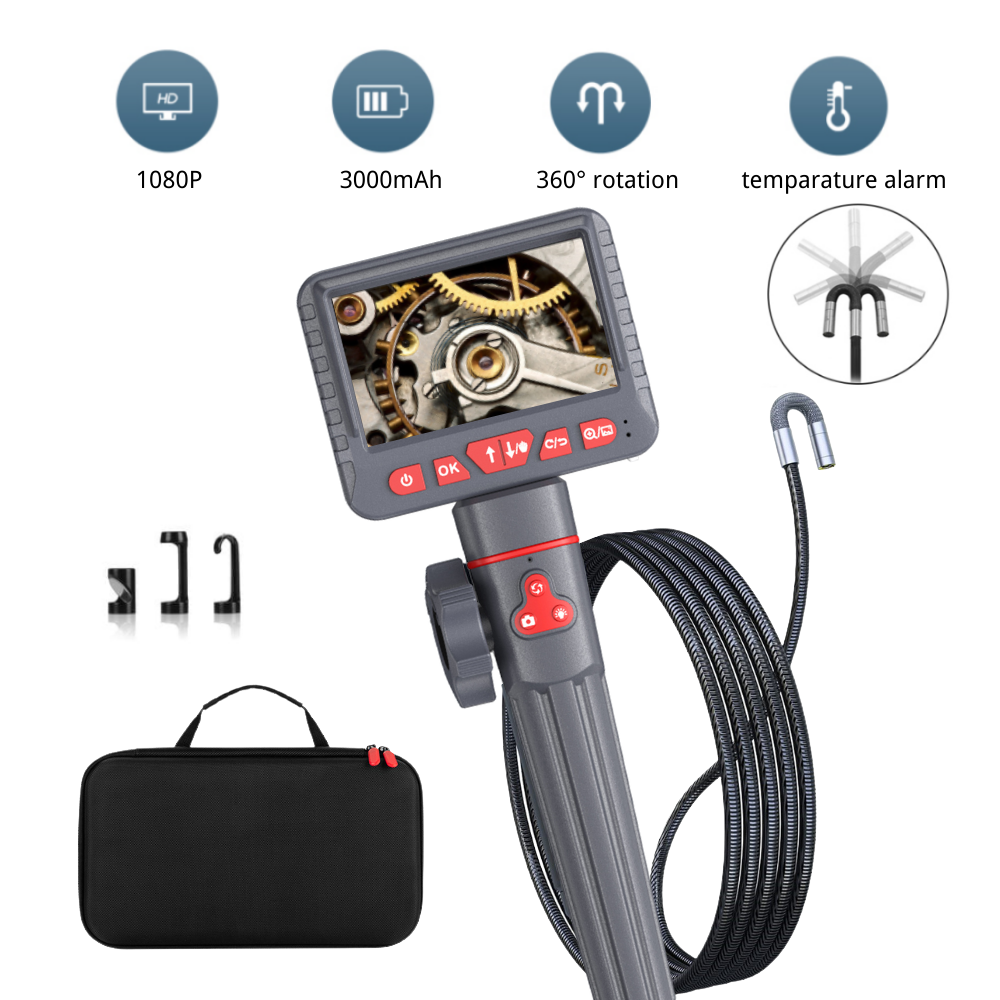 6mm 8,5mm Chỉ đạo 360° Máy nội soi công nghiệp 3m 5m 1080P Màn hình 4.3 " cho hộp đựng kiểm tra hệ thống thoát nước ô tô