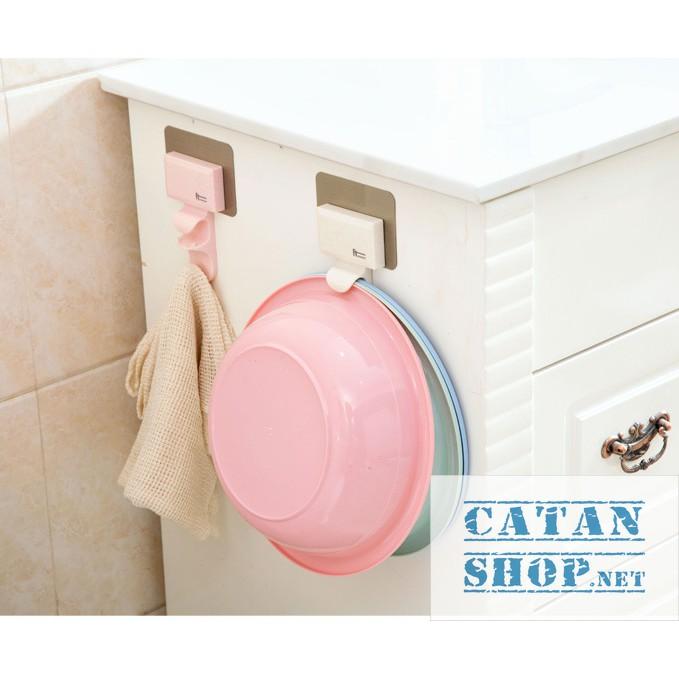 Móc Nhựa Dán Tường Treo Thau Chậu, Khăn, Giá Gắn Tường Treo Đồ Nhà Bếp, Nhà Tắm GD378-MTreoThau-2T