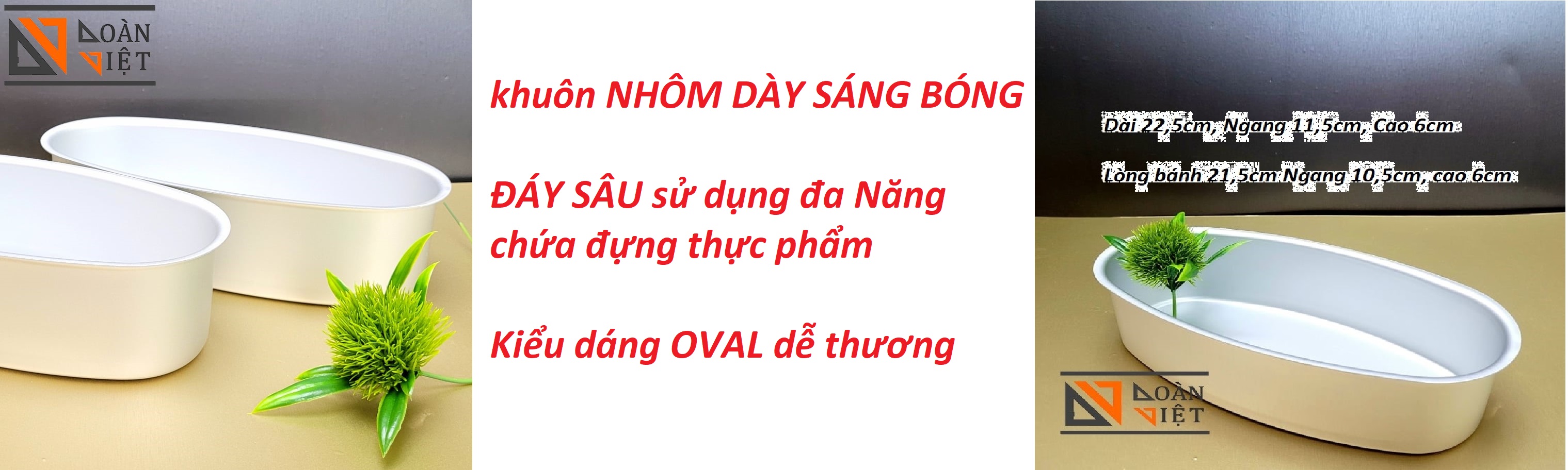 Khuôn Bánh Mì Hoa Cúc Oval - Đúc Nguyên Khối khuôn dày. Khuôn lớn 22,5cm. Dụng Cụ Làm Bánh, khuôn bánh nướng hấp TRUYỀN THỐNG bánh bông lan, bánh mì, bánh bò, bánh da lợn, rau câu, nhấn xôi, chứa đựng bảo vệ thực phẩm