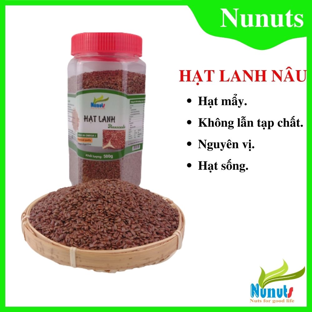 Hạt lanh nâu hữu cơ, hạt mẩy, vỏ bóng, không lẫn tạp chất, siêu thực phẩm dành cho sức khỏe gia đình bạn