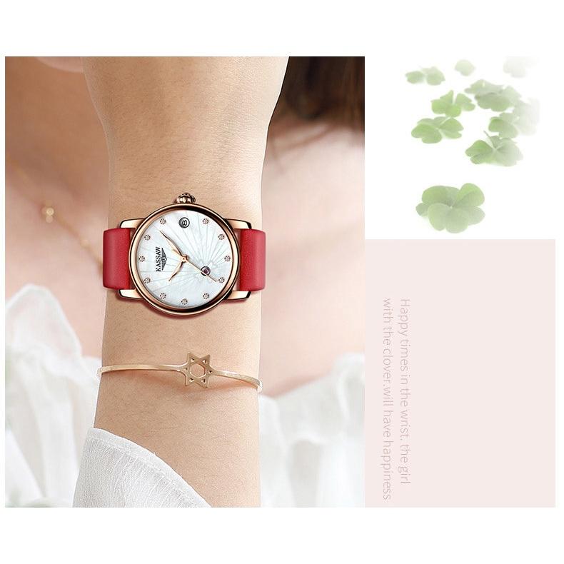 Đồng hồ nữ chính hãng KASSAW K816-1 Chống Nước ,chống xước ,kính sapphire, bảo hành 24 tháng Thời Trang Cho Nữ thiết kế đơn giản trẻ trung và sang trọng