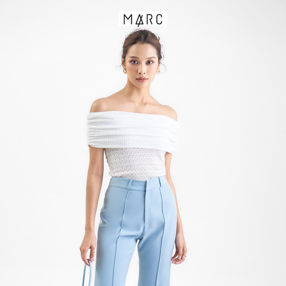 Áo kiểu nữ MARC FASHION form ôm bẹt vai nhún thun TRST111422