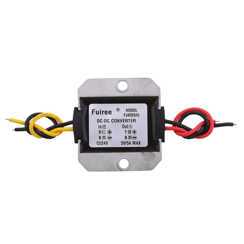 Waterproof DC-DC Converter Buck 12V/24V To 5V 5A 25W Car Power