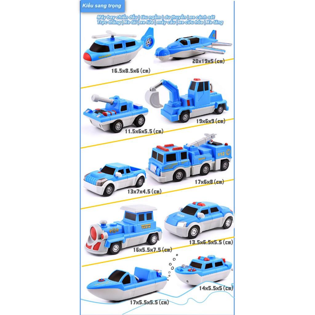 Hộp đồ chơi lắp ráp biến hình ô tô nhiều chi tiết nam châm