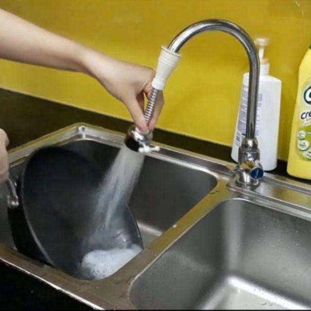 Đầu vòi xịt nước tăng áp cho vòi bồn rửa vòi rửa chén - đầu nói vòi rửa bát tăng áp xoay 360 độ điều chỉnh thoải mái