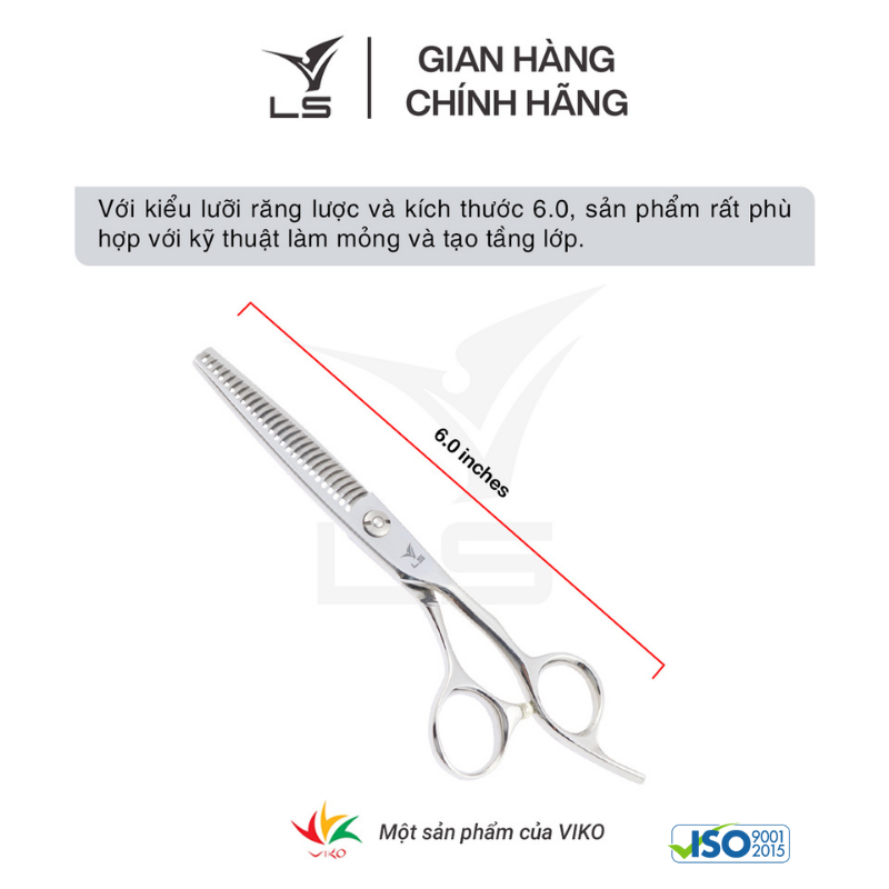 Kéo tỉa tóc LS rơi 15-20% quai offset vênh đỡ ngón cố định T3226