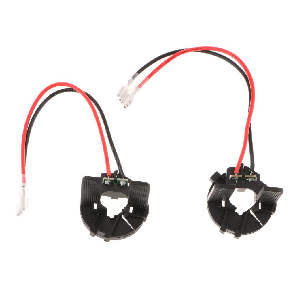 2X H7 HID Xenon Bulb Headlight Holder Conversion Kit For VW Golf MK6 MK7