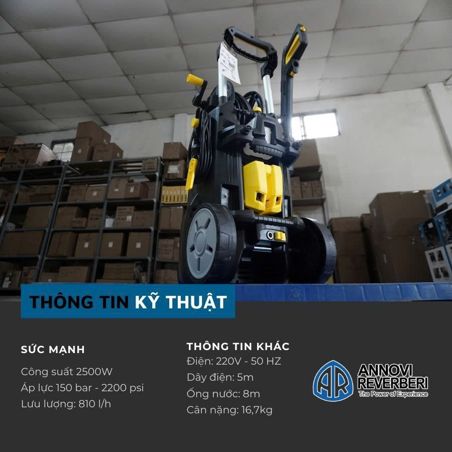 Máy xịt rửa xe cao áp 2500W - 150bar Annovi Reverberi 4K TWIN FLOW – Hàng chính hãng