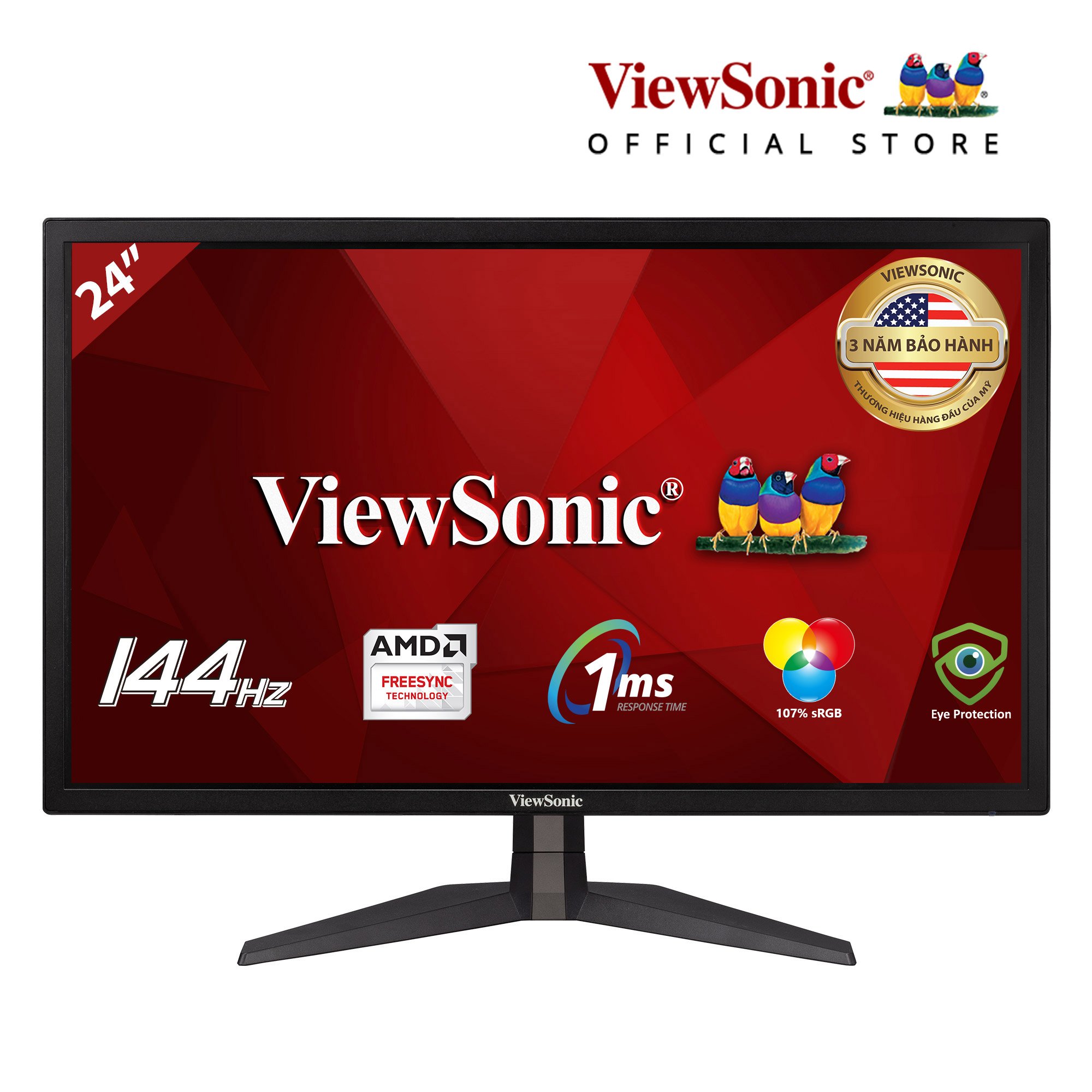 Màn hình ViewSonic VX2458-P 24&quot; 144Hz FreeSync 1ms - Hàng Chính Hãng