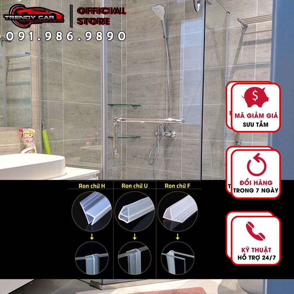 Gioăng chắn nước nhà tắm Gioăng chữ H, U, F chắn nước cabin nhà tắm chống vỡ khi đóng cửa kính nhà tắm - Chữ H