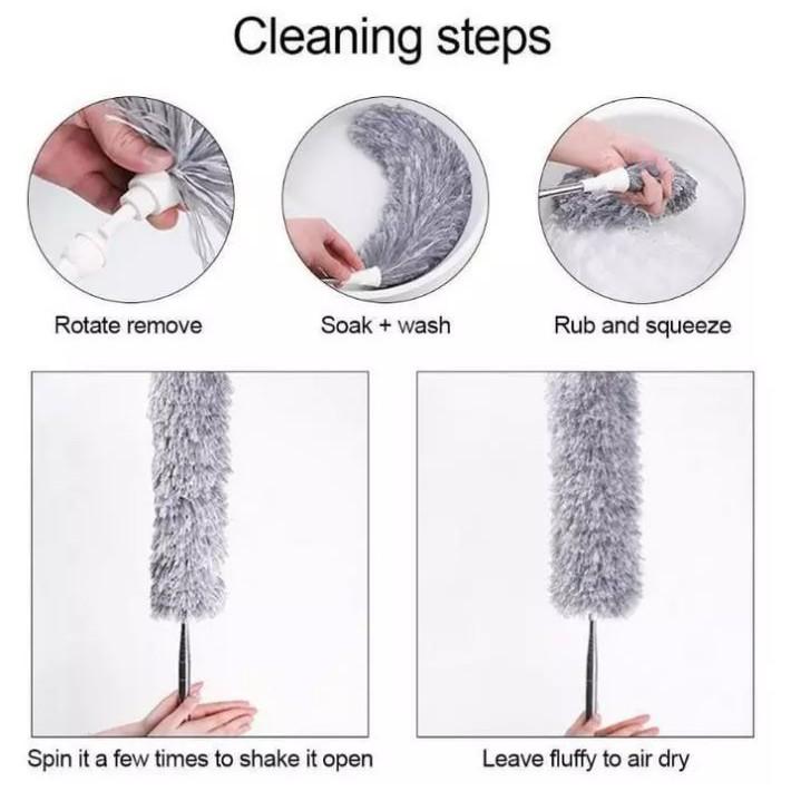 CHỔI QUÉT TRẦN NHÀ, QUÉT BỤI BẨN TRÊN CAO TIỆN LỢI CÓ ĐẦU UỐN CONG TIỆN DỤNG
