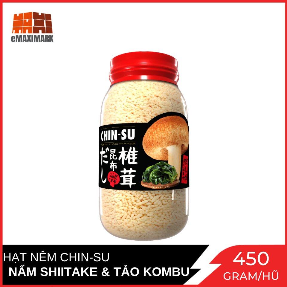 Hạt Nêm CHIN-SU Nấm Shiitake &amp; Tảo Kombu 450g