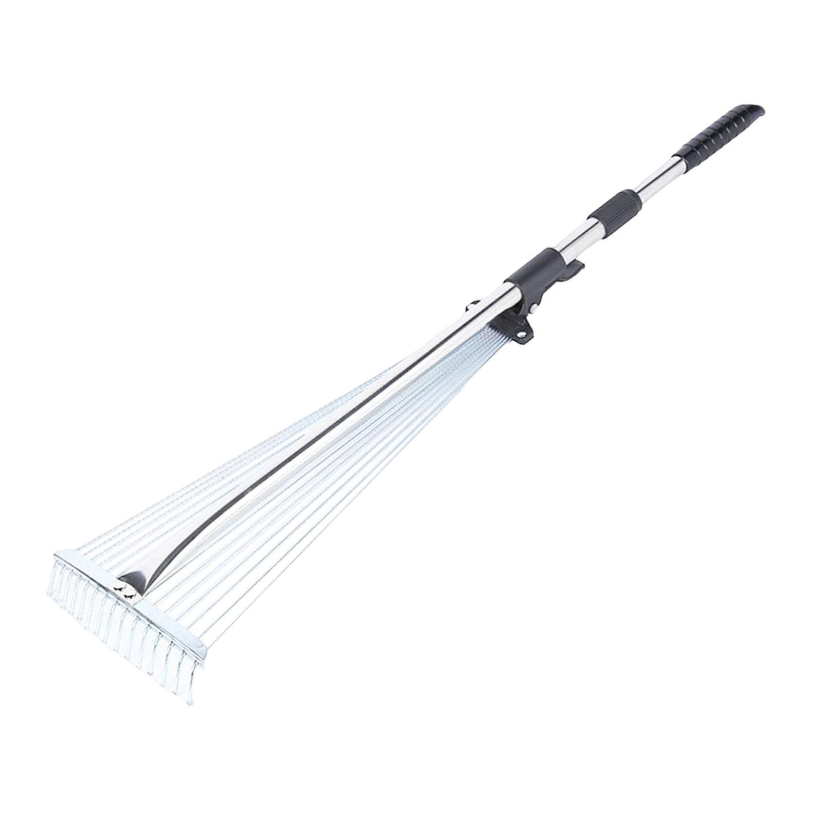 Scalable Garden Rake Gardening Tool Rake Cleaning Leaves Sticks and Debris Telescoping Handle Telescopic Leaf Rake for Lawn Grass Removal