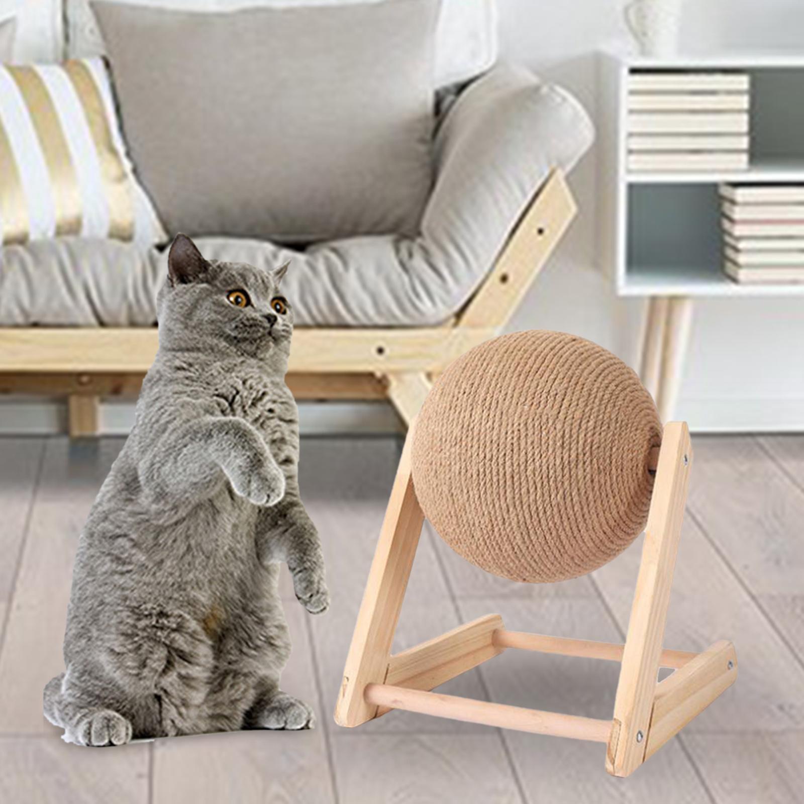 Cat Scratcher Toy Exercise Rotatable Ball Rest Kitty Cat Scratching Ball Toy