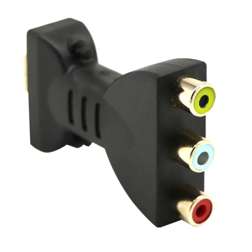 6pcs  Male to 3 RCA Video Audio Adapter AV Converter for 1080P HDTV DVD