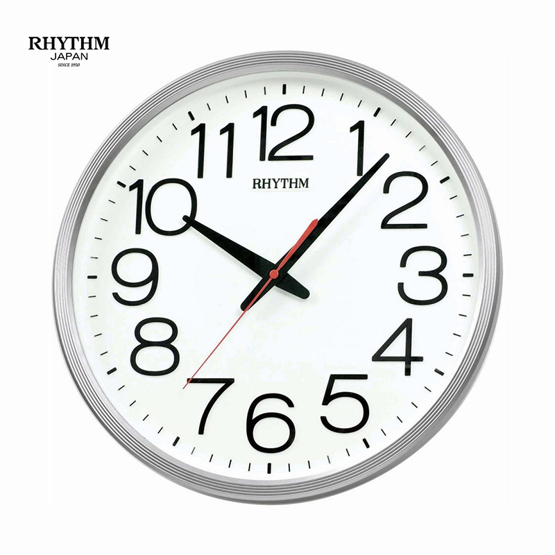 Đồng hồ treo tường Nhật Bản Rhythm CMG495CR19,Kích thước 36.0 x 4.4cm, 855g, Vỏ nhựa cao cấp, dùng PIN
