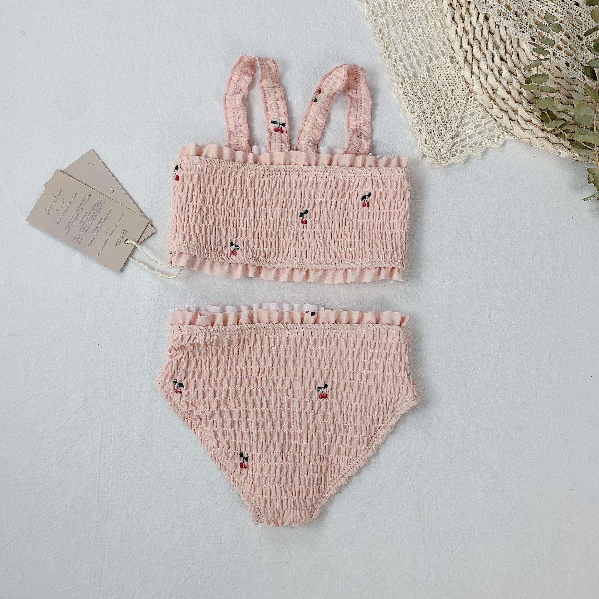 2021 Mới Mùa Hè Cho Bé Gái In Hoa Đồ Bơi Vai Tắt Trẻ Em Áo Liền Quần Kỳ Nghỉ Quần Áo Đi Biển Có Đồ Bơi