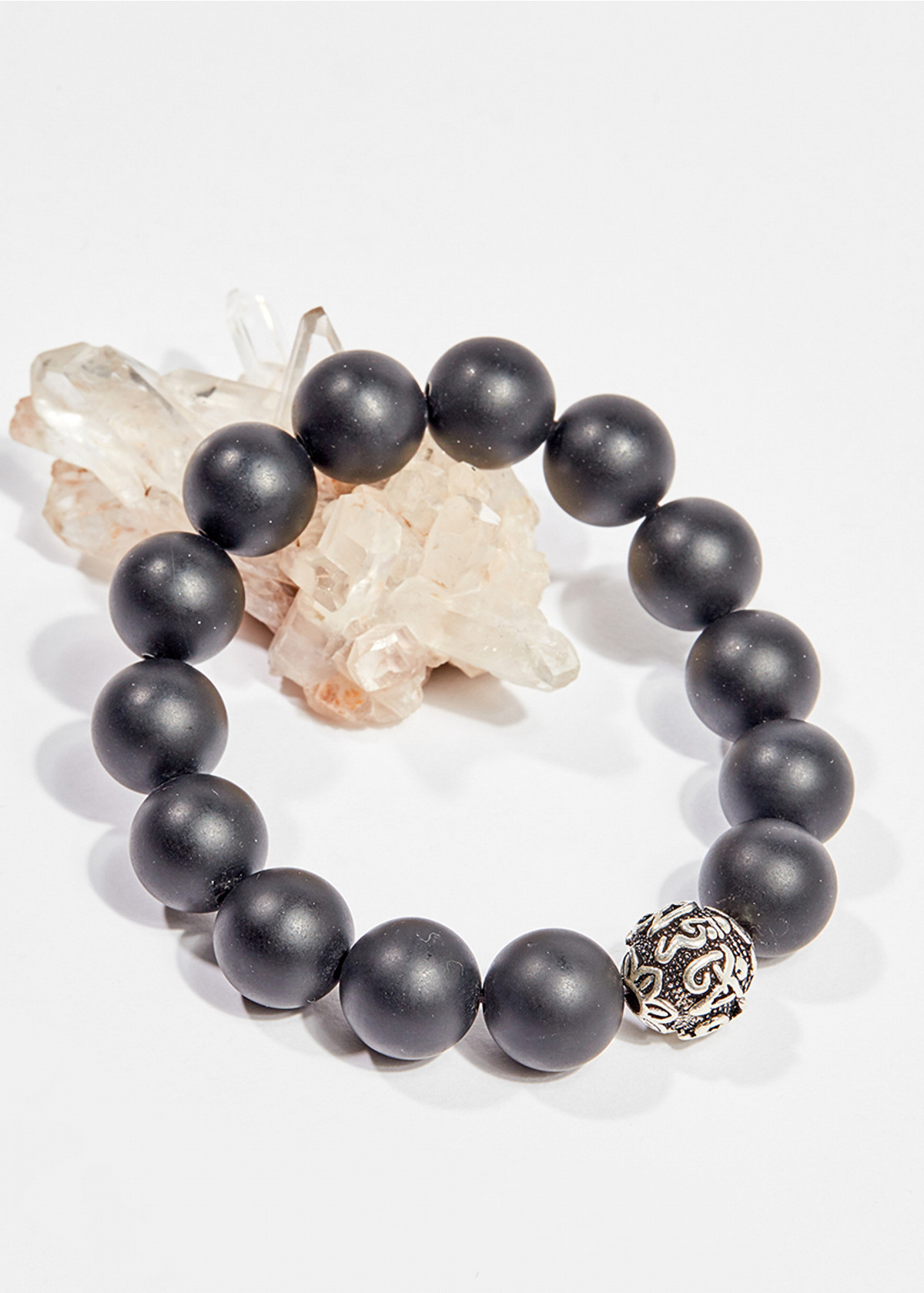 Vòng tay phong thủy đá obsidian charm lục 12mm mệnh thủy , mộc - Ngọc Quý Gemstones