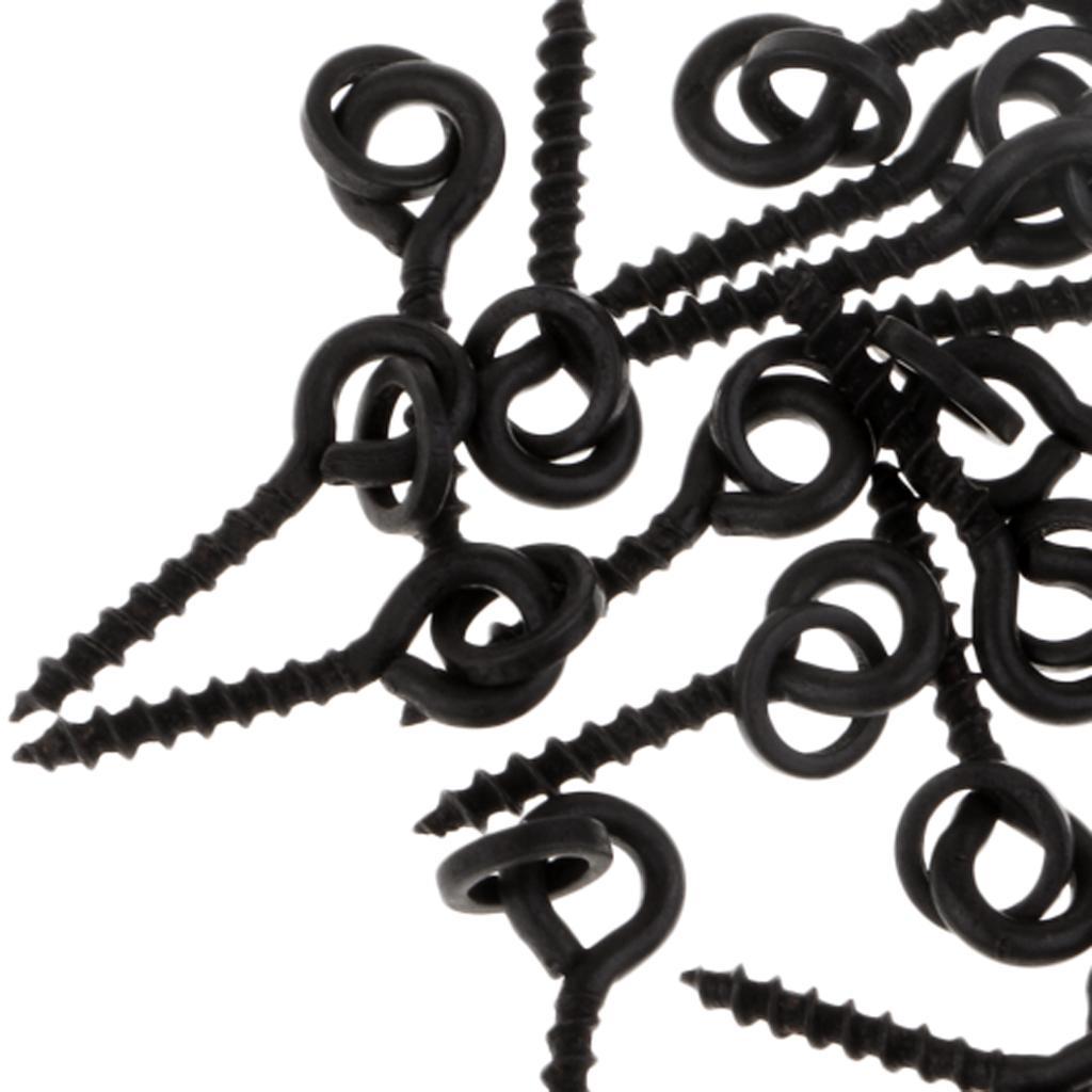 25pcs Carp Boilie Screw with Ring Bait Tool Chod Rigs Fishing Accessories